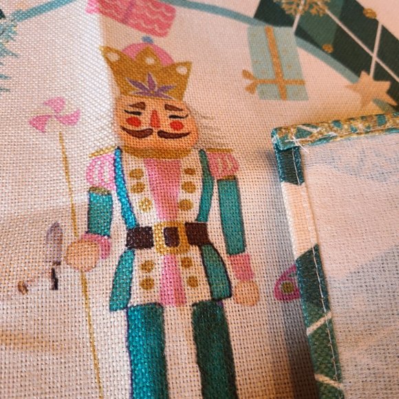 Nutcracker Placemats Christmas Decor Xmas Holiday Green Table Decorations Set 4 - Picture 7 of 12